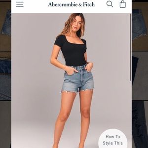 A&F Curve Love High Rise Mom Shorts